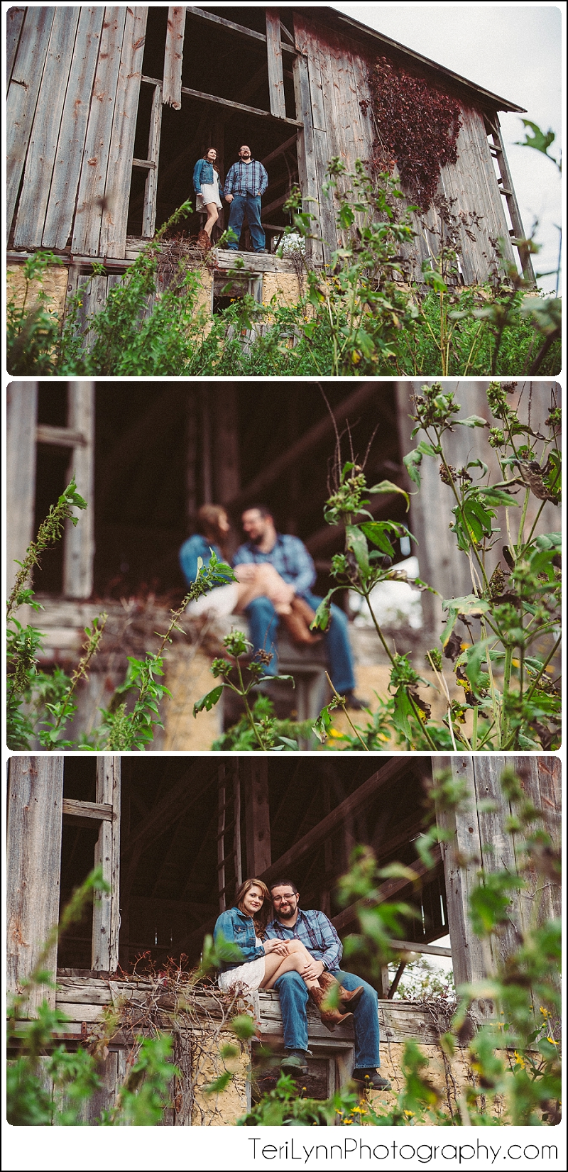 Samantha and Dave Rustic Engagement Photography session.  Southern WI