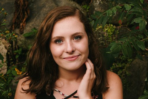 Headshot portrait of young lady at Beckman Mill in Beloit, WI